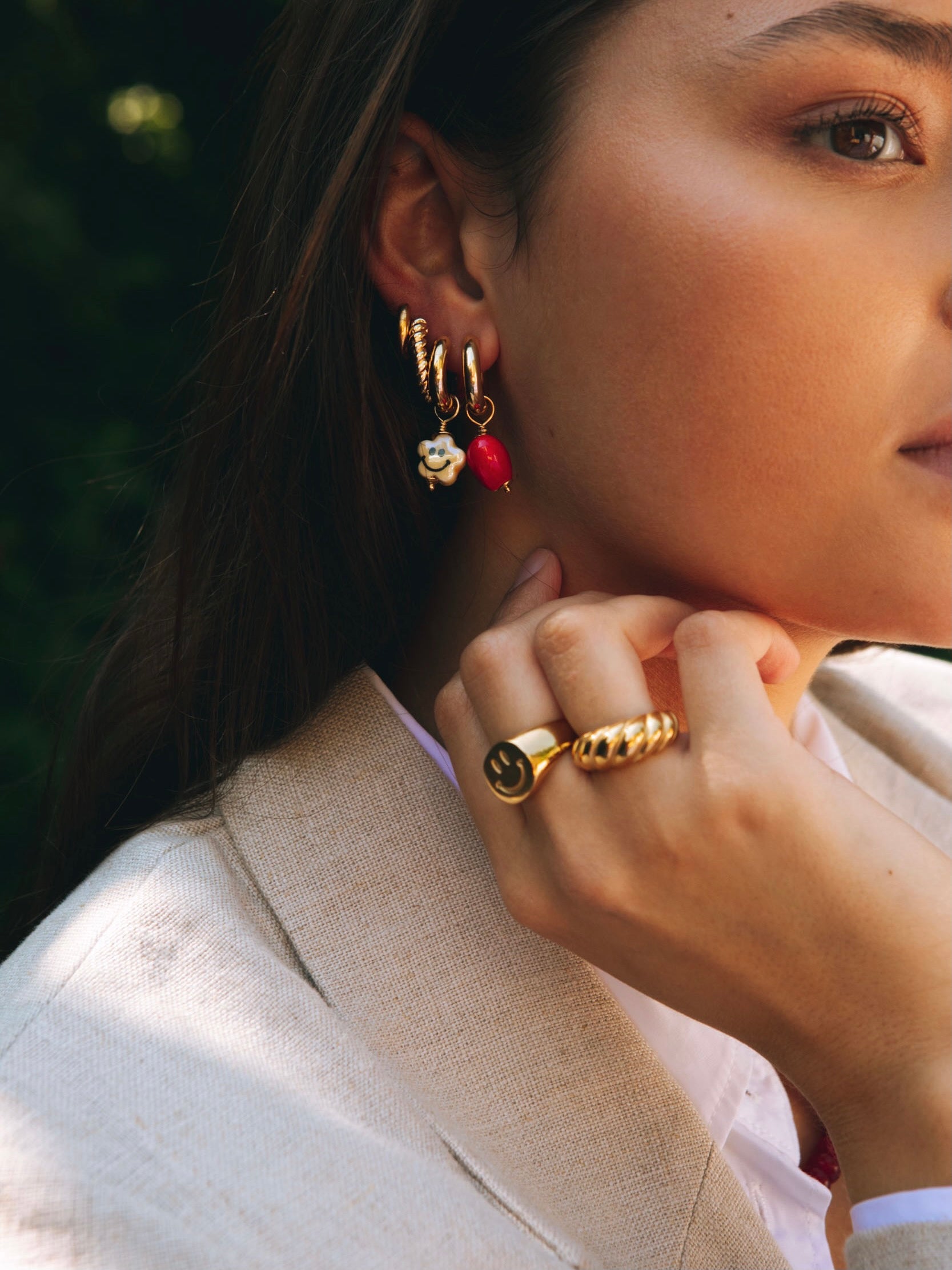 Croissant Ring - 14K stainless steel gold plated