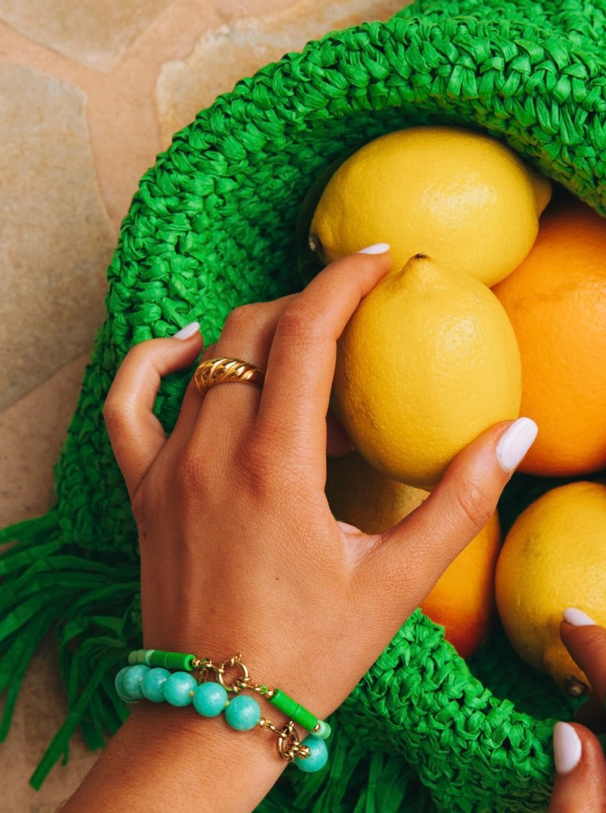 Croissant Ring - 14K stainless steel gold plated
