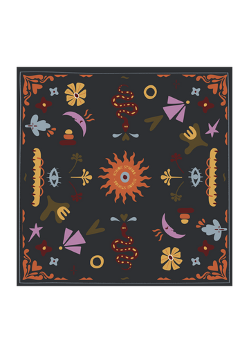 Navy Mixed Scarf