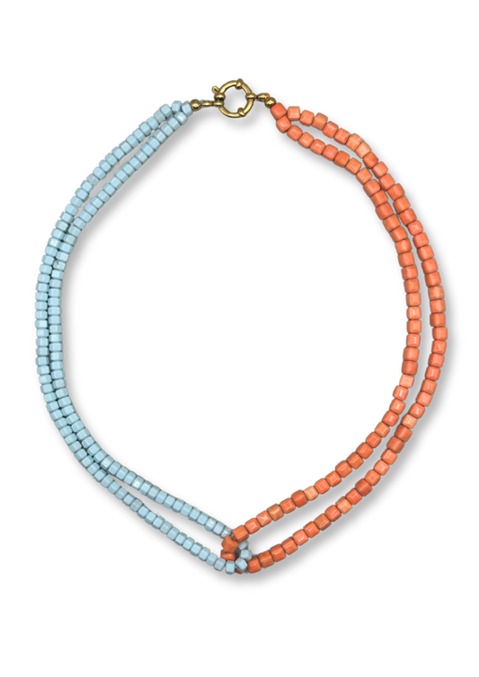 Double Blue Necklace