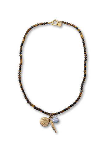 Bruine Bedel Trio Ketting