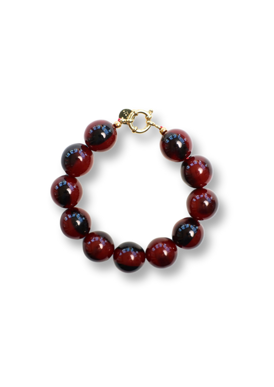 Wilma Burgundy Marble Armband