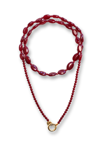 Funky Burgundy Long Halskette