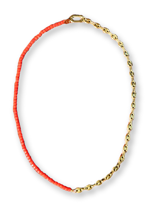 Moos Red Gold Halskette 