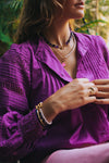 Bonnie Studios Flint Gold Necklace Necklace white
