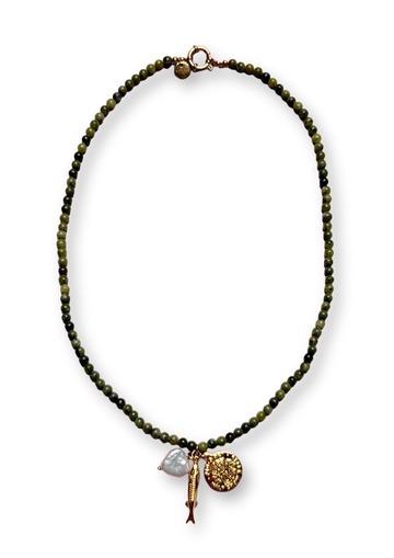 Kaki Pendant Trio Necklace